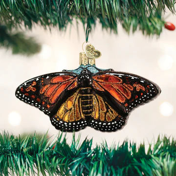 Monarch Butterfly Glass Ornament - Old World Christmas
