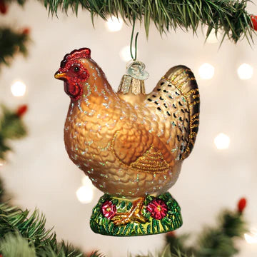 Spring Chicken Glass Ornament - Old World Christmas