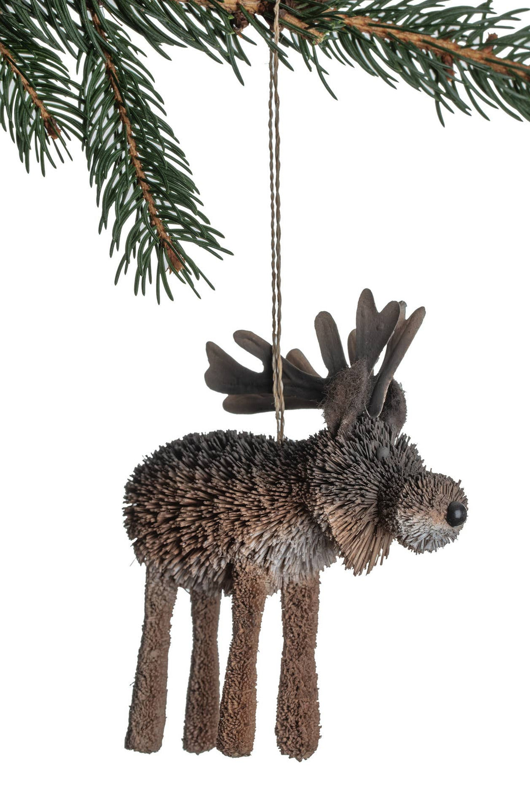 Bottle Brush Moose Ornament