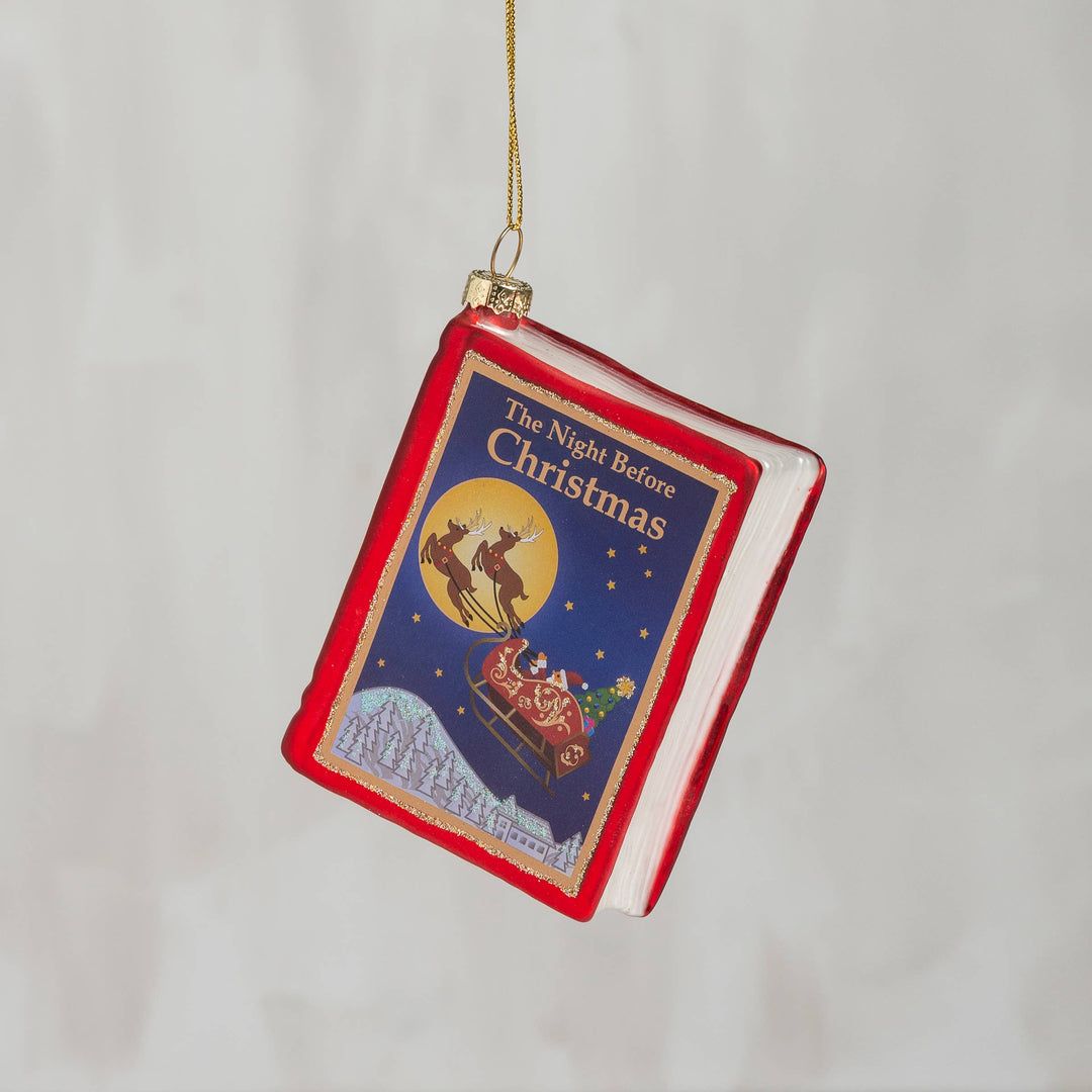 Glass Storybook Ornament The Night Before Christmas