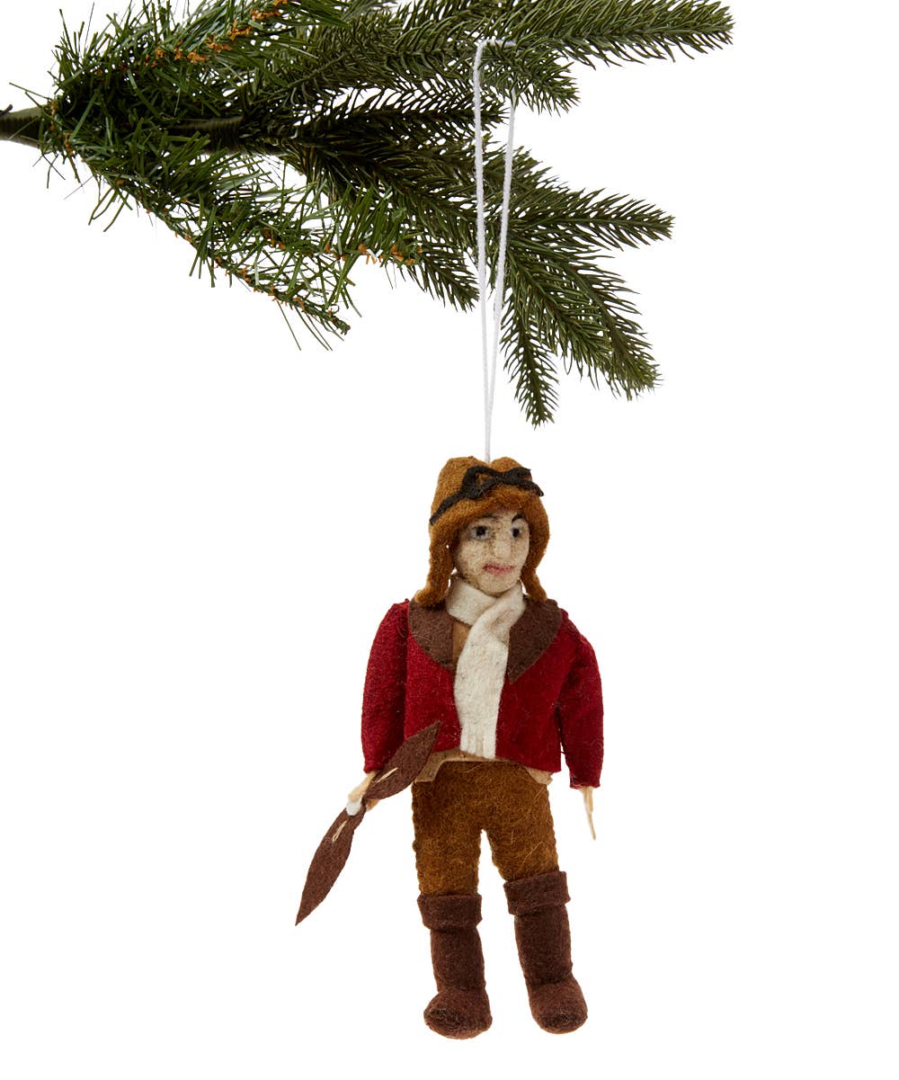 Amelia Earhart Ornament