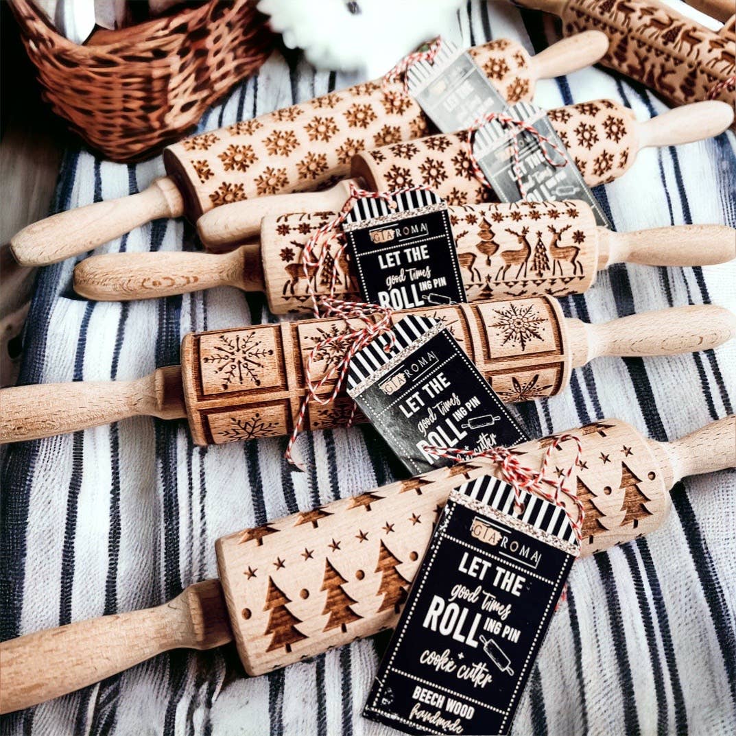 Christmas Tree Print Rolling Pin