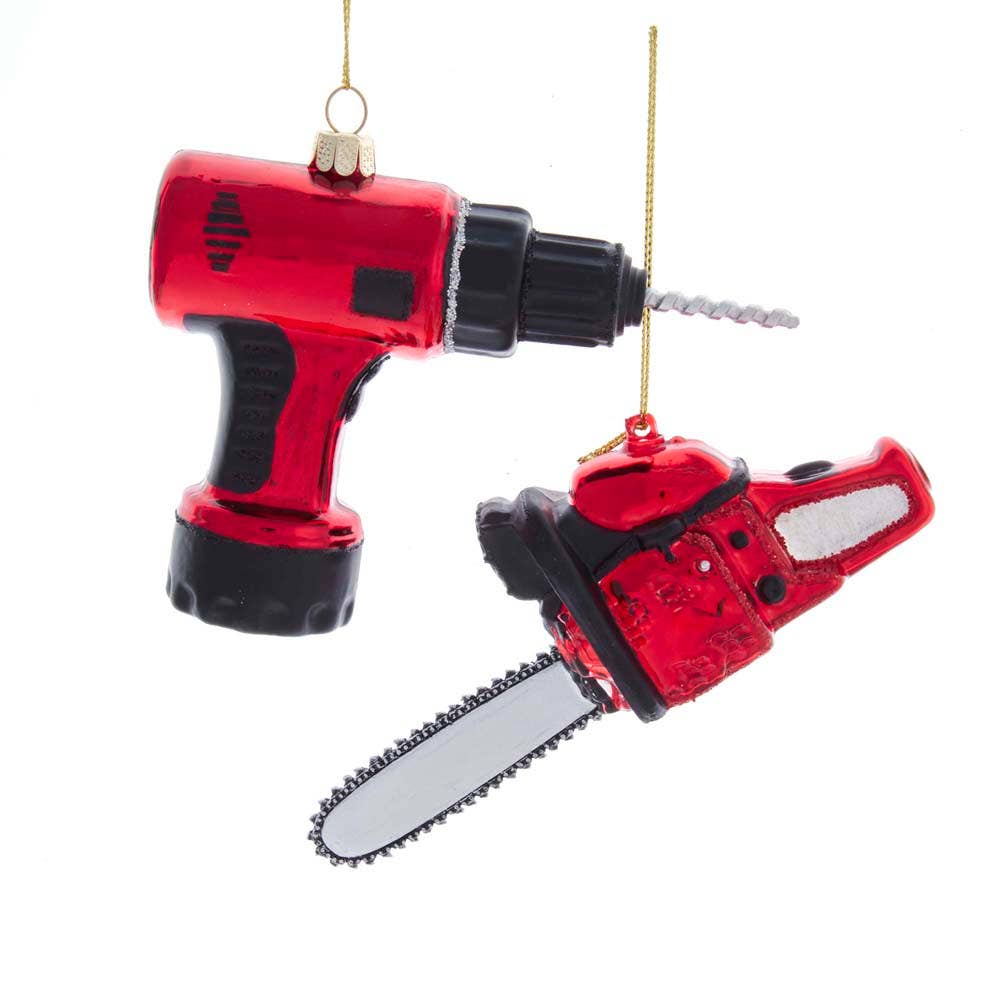 Power Tools Glass Ornament Set