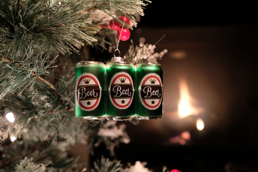 Bring a 6-Pack Glass Ornament