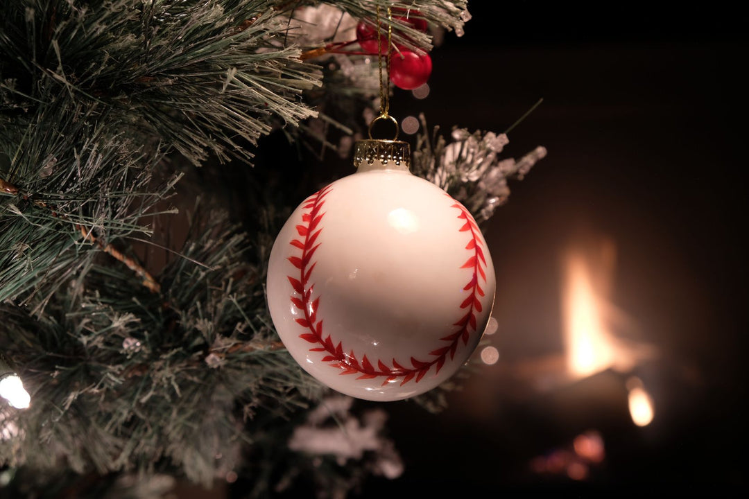 Baseball Glass Ornament