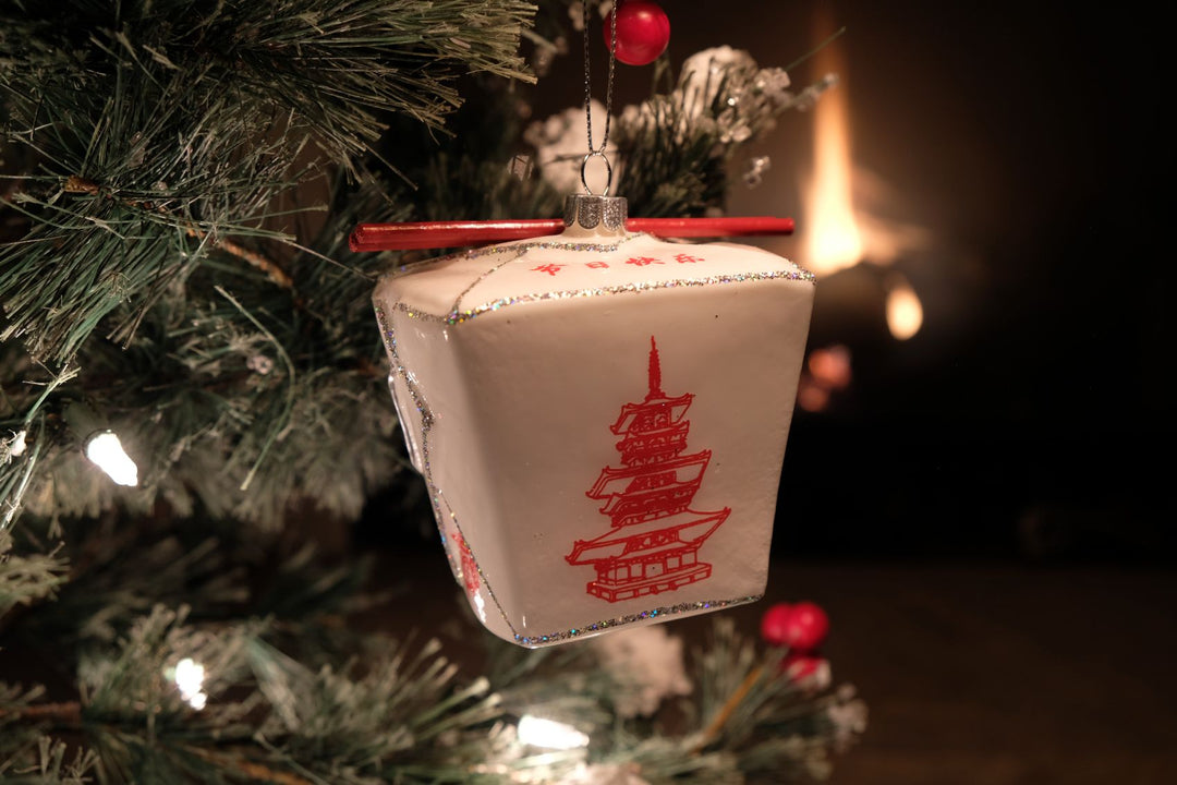 The Best Chinese Takeout Glass Ornament