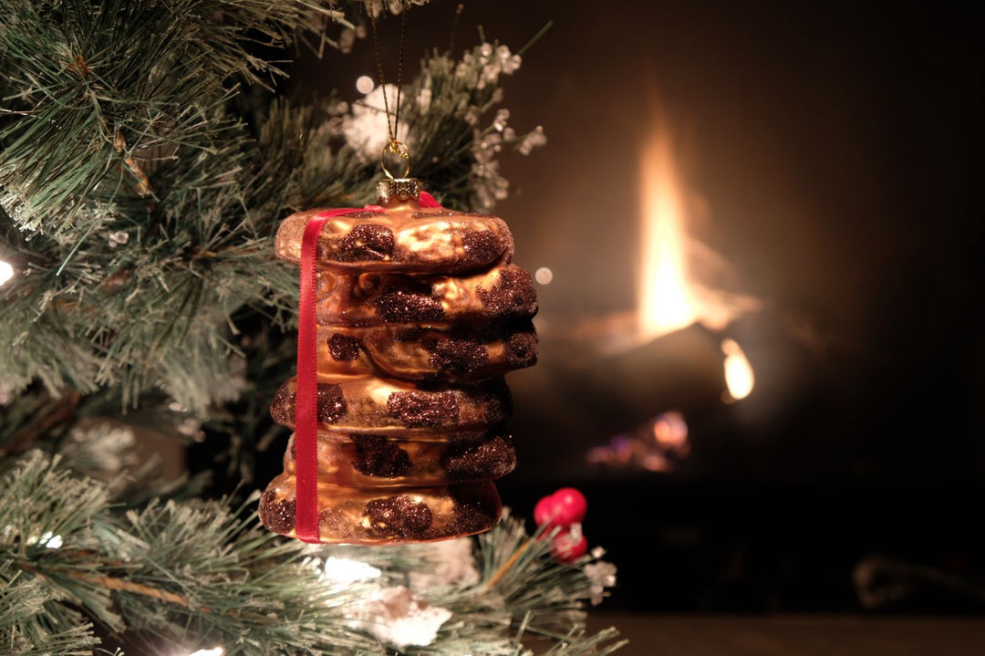 Stacked Cookies Glass Ornament