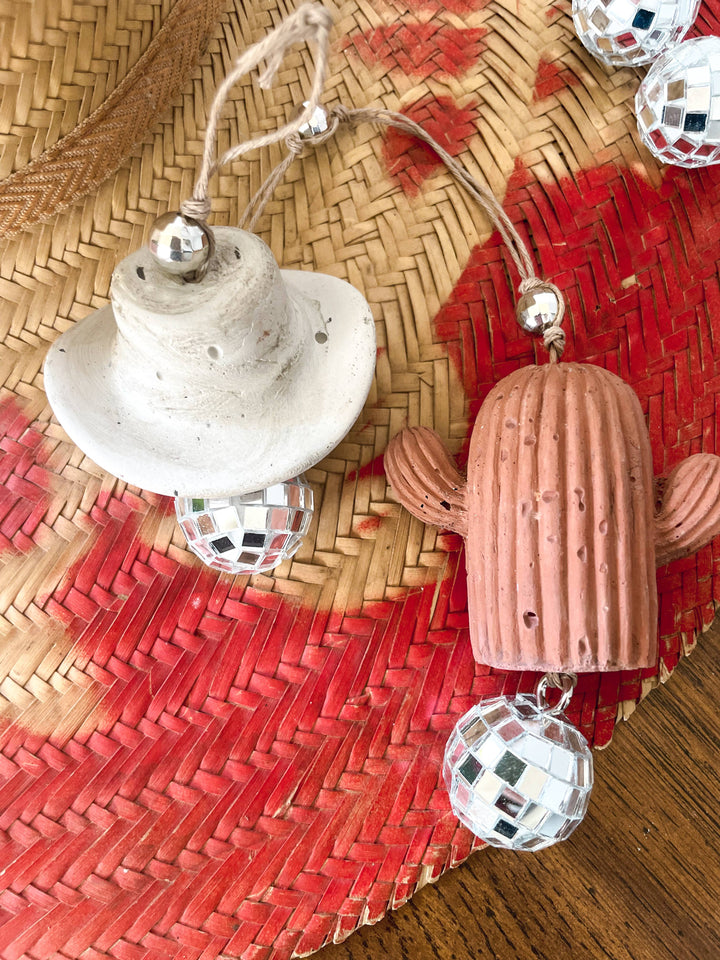 Disco Ornaments: Cowboy Hat / Cement