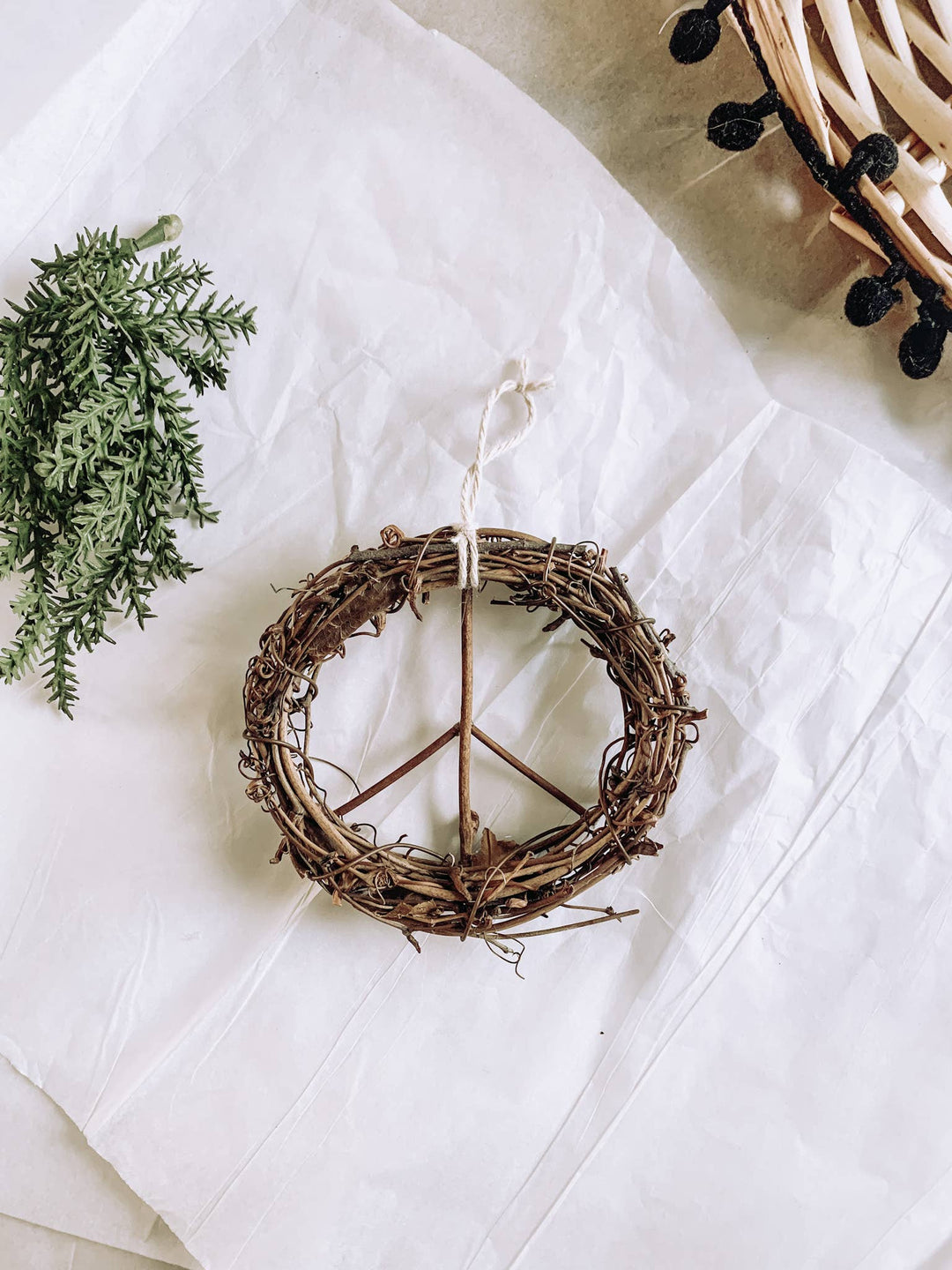 Handmade Bohemian Style Peace Sign Ornaments