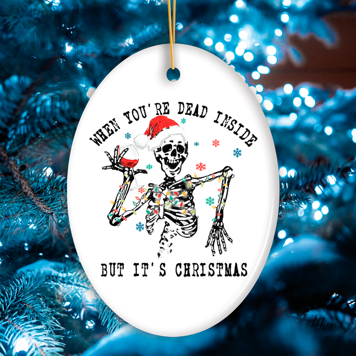 When You're Dead Inside But It's Christmas Skeleton Santa