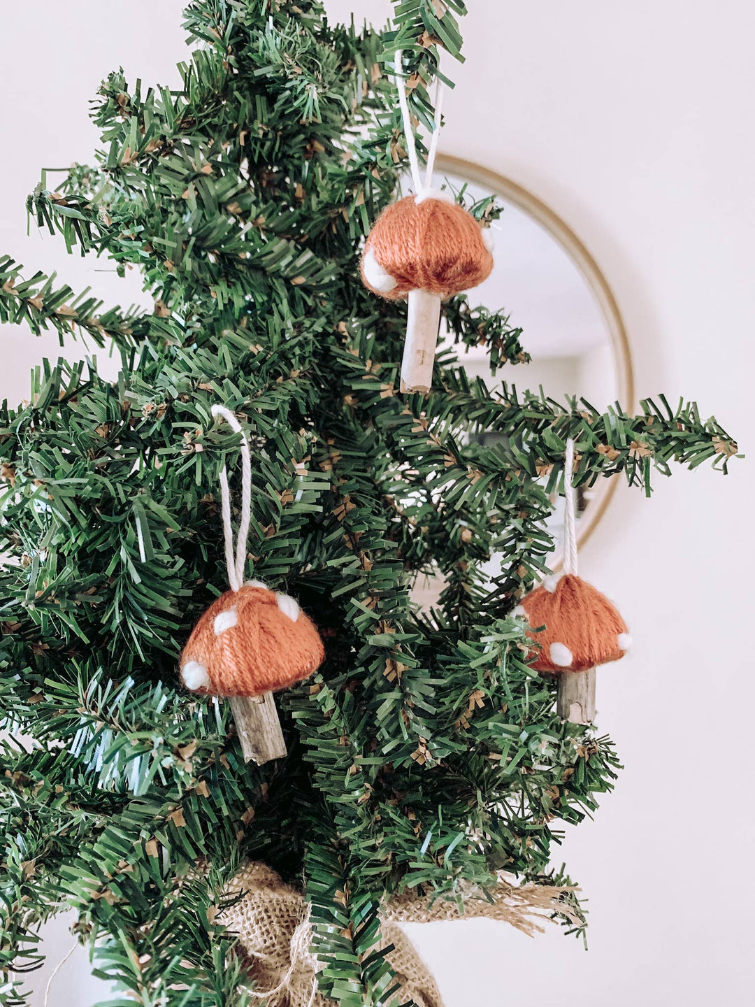 Christmas Mushroom Ornament - Seasonal Decor