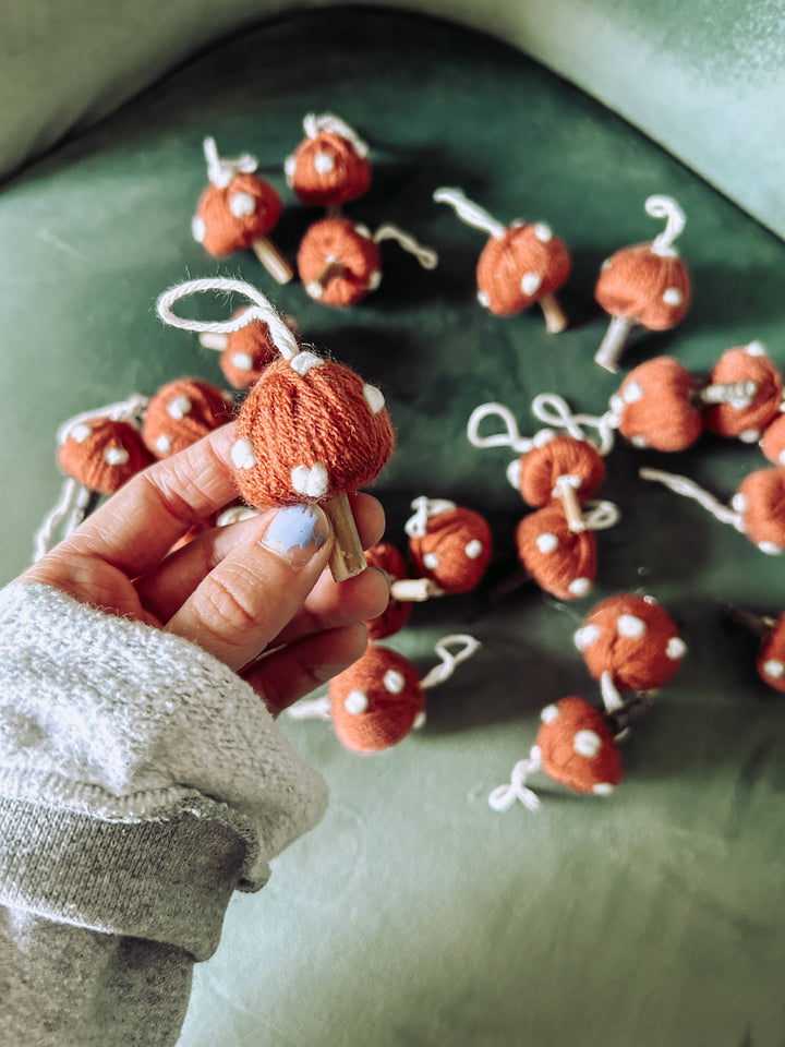 Christmas Mushroom Ornament - Seasonal Decor