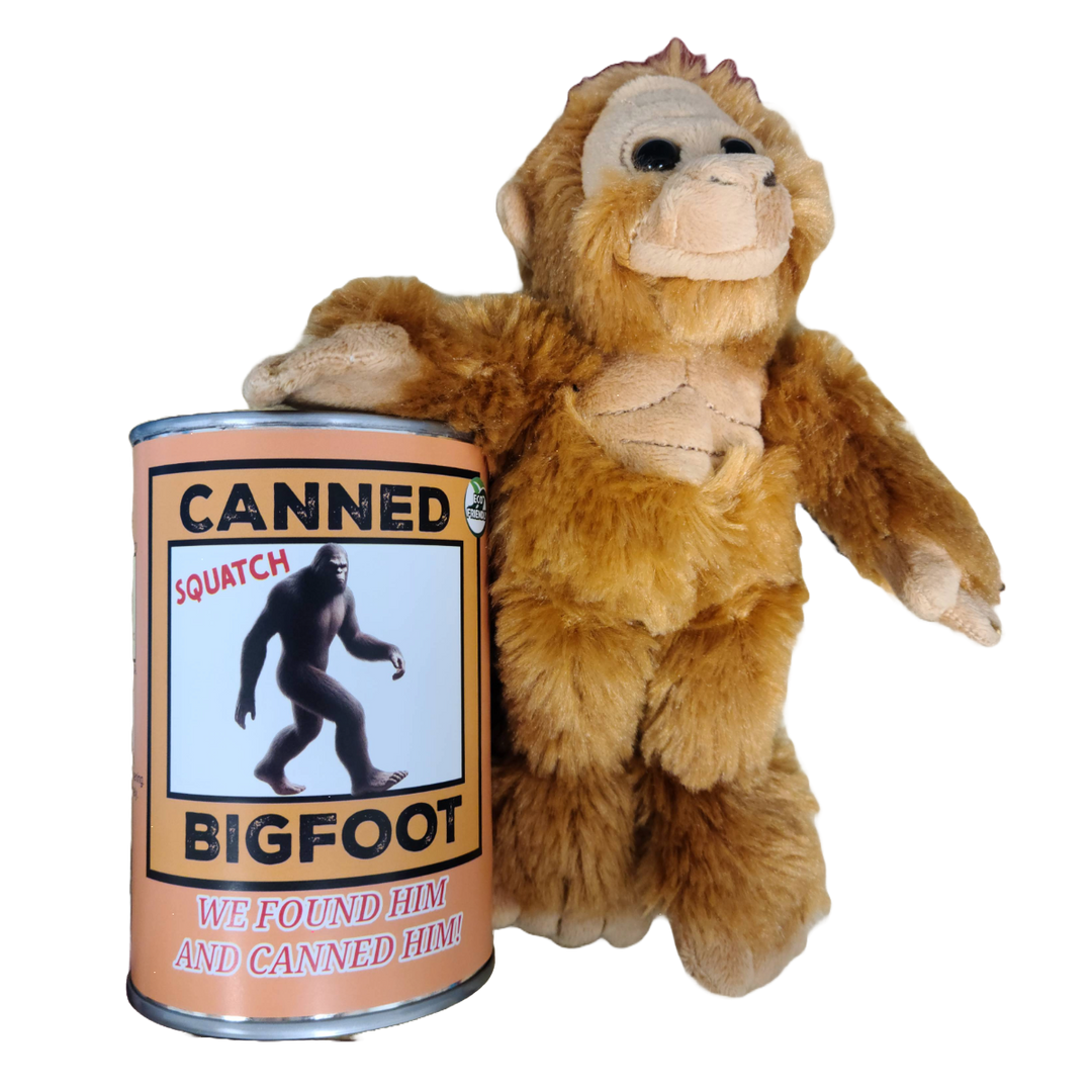 Canned Bigfoot | Stuffed Animal Plush | Funny Jokes Big Foot: Standard Lid