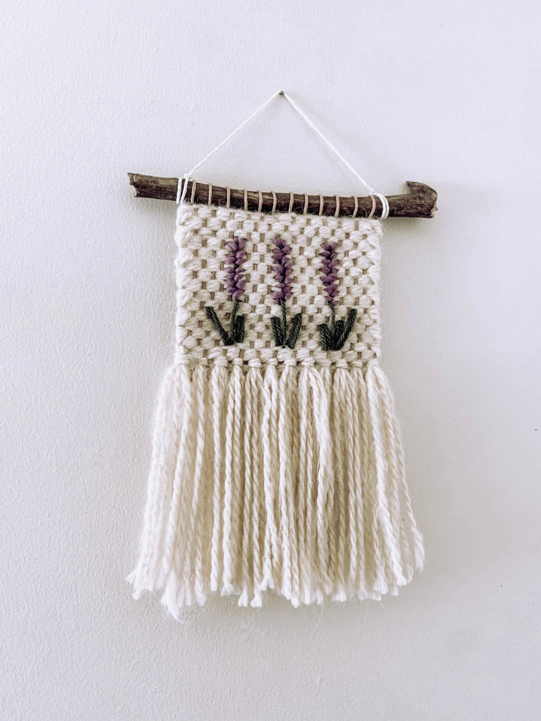 Lavender Woven Embroidered Wall Hanging Decor