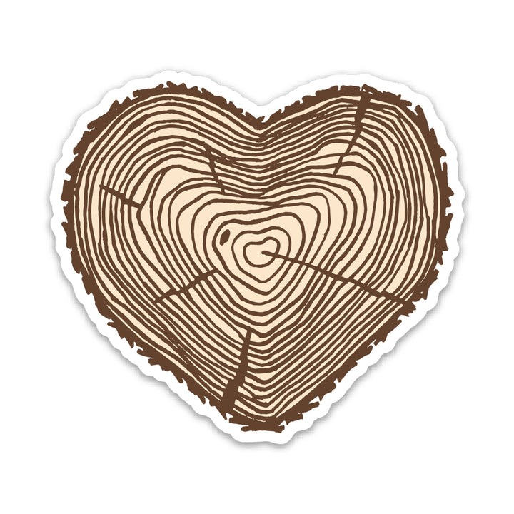 Tree Rings Sticker - Heart / Valentines / Love