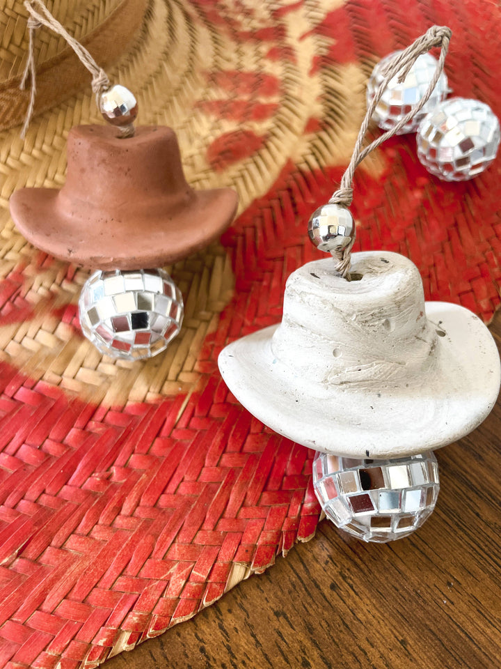 Disco Ornaments: Cowboy Hat / Terra Cotta