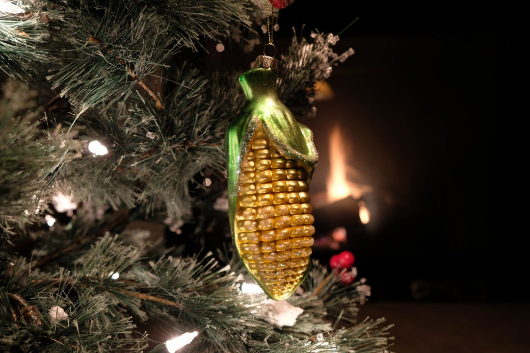 Ear of Corn Glass Ornament